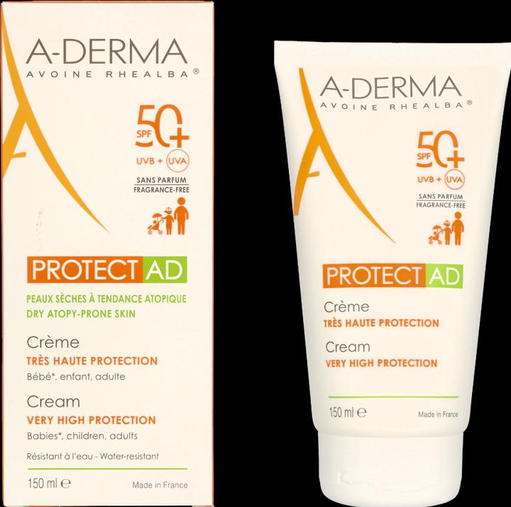 Actual product image A-Derma PROTECT-AD Cream SPF50+ Cream (Sun cream face, SPF 50+, 150 ml, 190 g)
