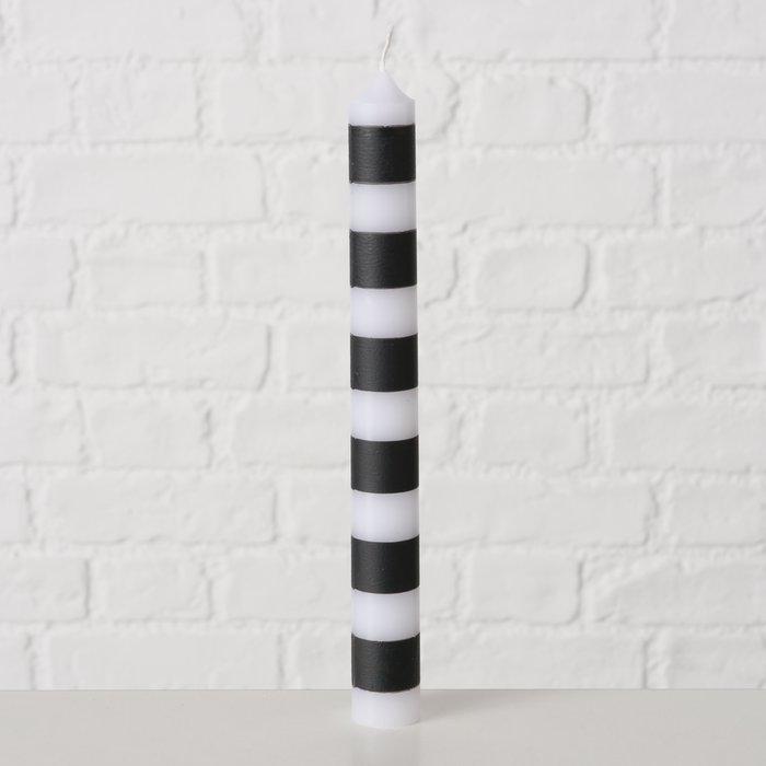 Produktbild Boltze Home Stripe Stabkerze schwarz weiss 20cm 4tlg (4 Stk.)