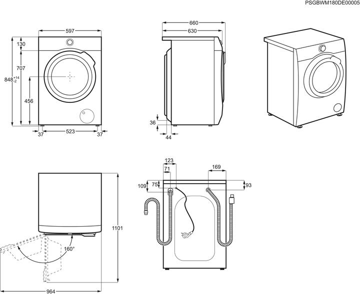 Produktbild Electrolux Wasl2e300 (9 kg, Links)