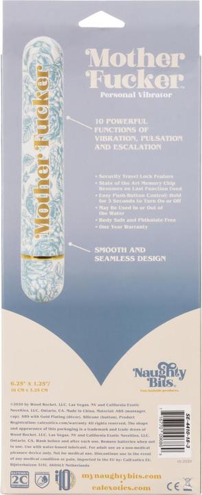 Actual product image CalExotics Naughty Bits® Mother Fucker™ Personal Vibrator