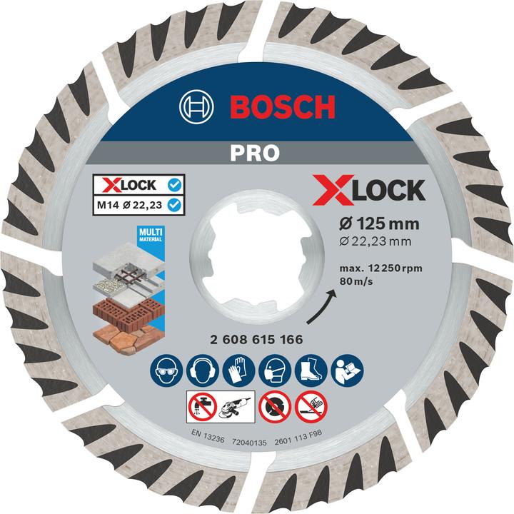 Actual product image Bosch Professional Zubehör PRO Multi Material X-Lock diamond cutting disc, 125 x 22.23 mm, 22.23 mm