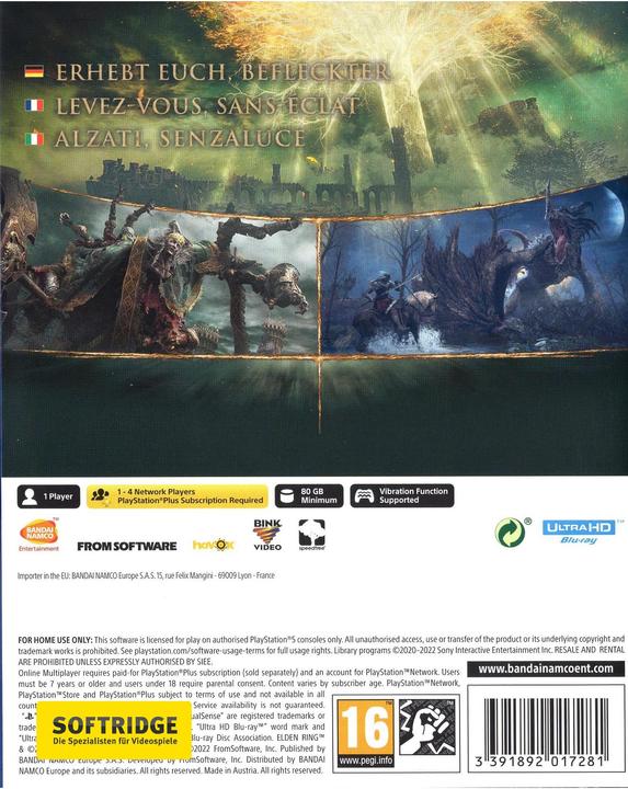 Productafbeelding Bandai Namco Elden Ring (PS5, DE, FR, IT)