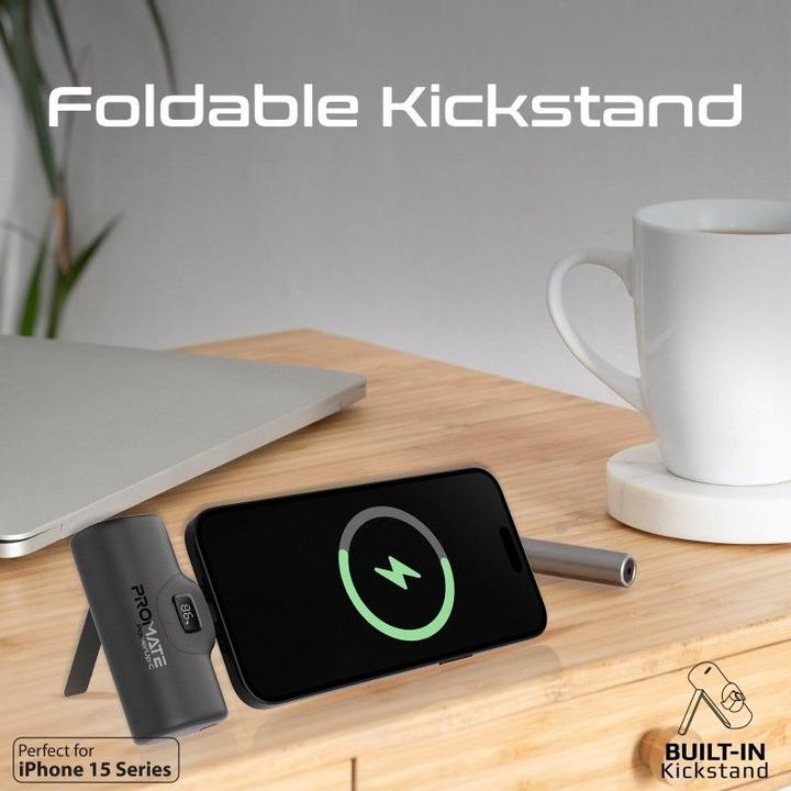 Actual product image ProMate PowerUp-C 5000mAh Mini Powerbank Black (5000 mAh, 18.50 Wh)