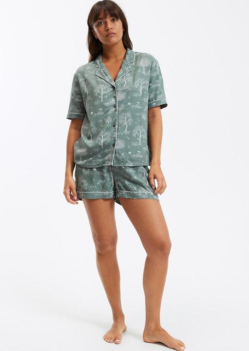 Actual product image La Redoute Collections Short pyjamas with natural print (42)