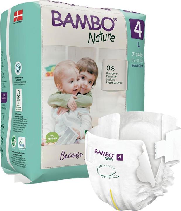 Actual product image Bambo Organic diapers (Size 4, Pack, 24 Piece)