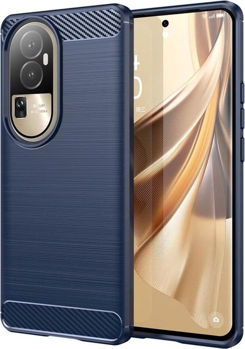 Cover-Discount OPPO Reno 10 / 10 Pro - Cover Metal Carbon Look blu scuro (OPPO Reno 10, Oppo Reno 10 Pro)