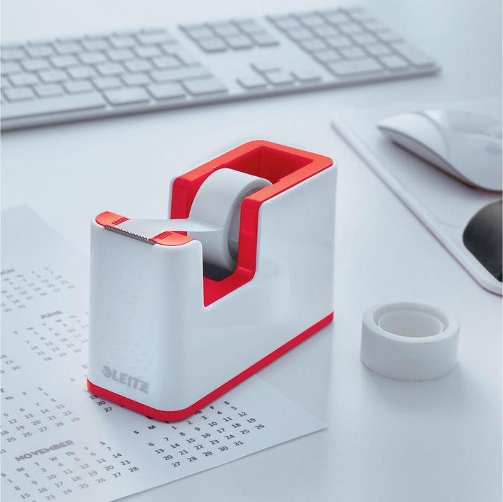 Immagine prodotto Leitz Dispenser da tavolo WOW +1RL bianco/rosso
