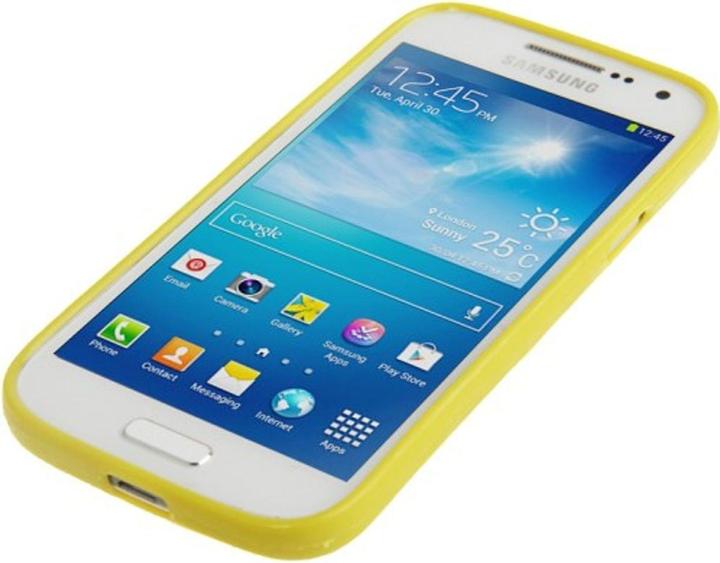 Produktbild König Design Schutzhülle Punkte TPU Case für Handy Samsung Galaxy S4 mini i9190 gelb/weiss (Samsung Galaxy S4 mini)