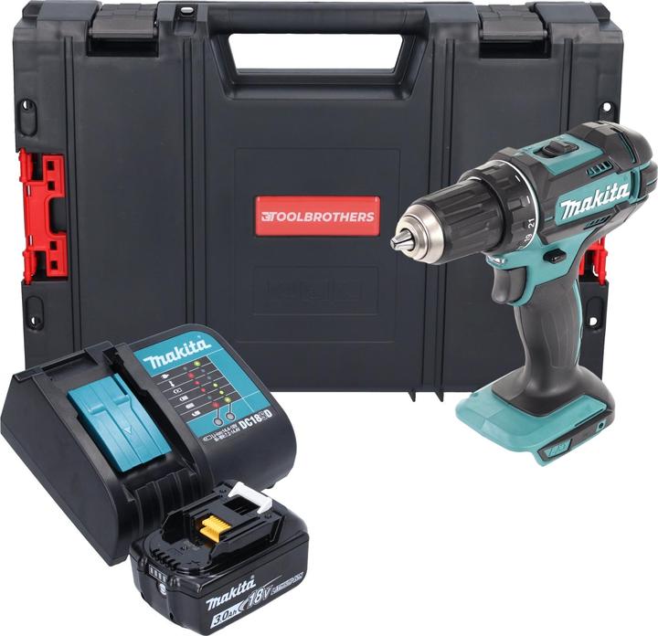 Produktbild Makita DDF 482 SF1J-R Akku Bohrschrauber 18V 62Nm + 1x Akku 3,0 Ah + Ladegerät + RHINO (Akkubetrieb)