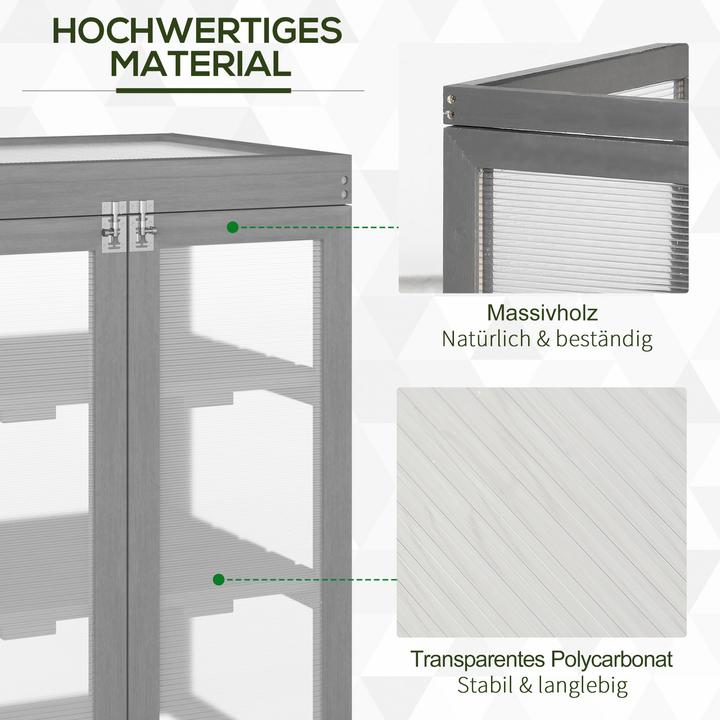 Produktbild Outsunny Gewächshaus mit Ablagen