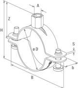 Actual product image Fischer FIS 049979 Pipe clamp FRSN 83-91 M8/M10 (Various)