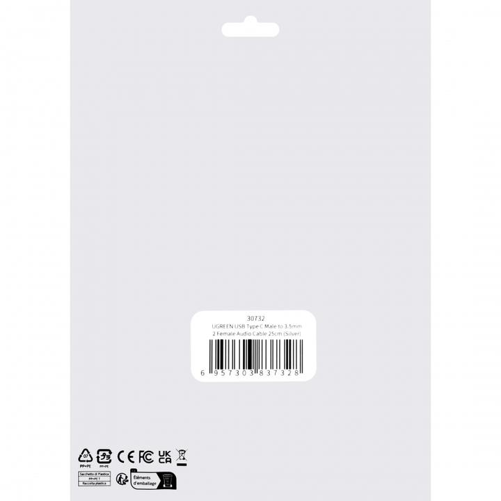 Produktbild Ugreen USB-C – 3.5mm Buchse (0.25 m, 3.5mm Klinke (AUX))
