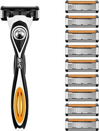 Actual product image Bic Hybrid Flex Refillable Razor with Weighted Handle and Nano-Tech Blades