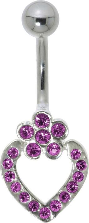 Bijouteria Bauchpiercing (Edelstahl, Silber 925, Kristall)
