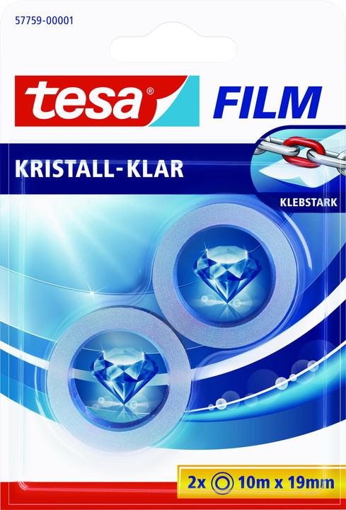 tesa tesafilm 2x KRISTALL-KLAR adhesive tape (19 mm)