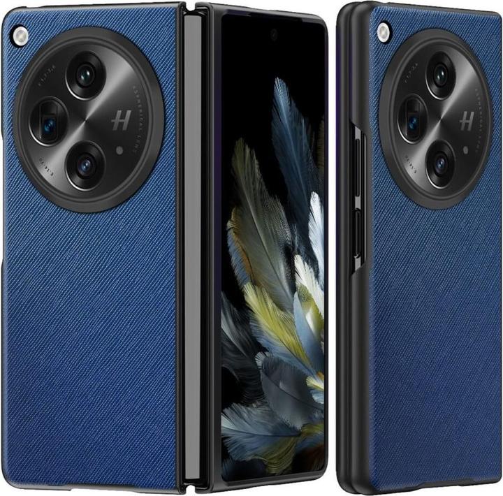 Immagine prodotto Cover-Discount OnePlus Open - Custodia protettiva con texture a croce blu (OnePlus Open)