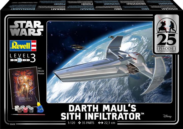 Actual product image Revell Gift Set EP1 Darth Maul's Sith Infiltrator