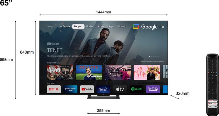 Produktbild TCL 65C745 (65", QLED, 4K, 2023)