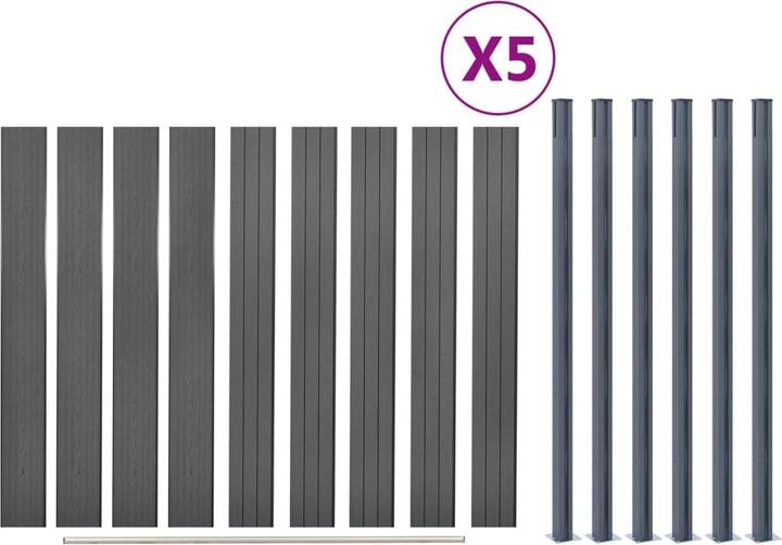 Produktbild VidaXL Zaunelement-Set WPC