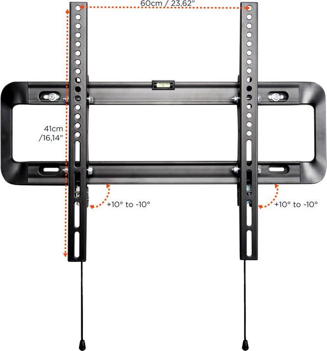 Produktbild Celexon Fixed-T7075 - Klammer - für LCD TV - Schwarz - Bildschirmgrösse: 106.7-177.8 cm ( (Wand, 70", 45 kg)