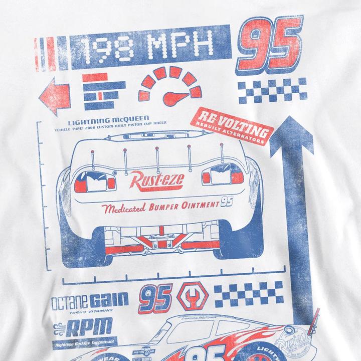 Actual product image Cars Unisex Adult 198 MPH Lightning McQueen Sweatshirt (M)