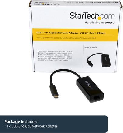 Produktbild StarTech USB-C to Gigabit Adapter (USB, RJ45 (1x))