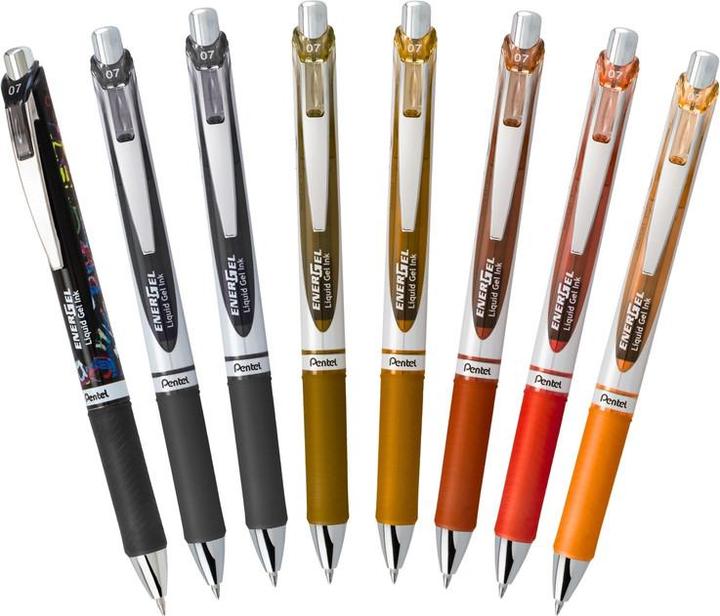 Produktbild Pentel EnerGel Tintenroller (Burgund, Orange, Bronze, Rot, Braun, 8 x)