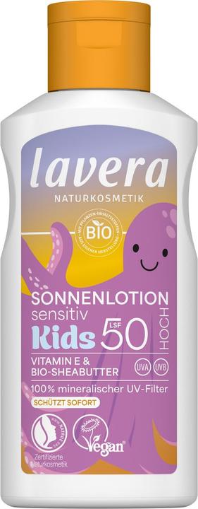 Lavera Sonnenlotion KIDS sensitiv LSF50 Flasche 100 ml (Sun lotion, SPF 50, 100 ml)