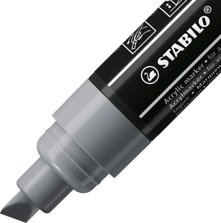 Actual product image STABILO FREE Acrylic Acrylic Maker (White, Turquoise, Red, Grey, Black, 10 mm, 5 x)