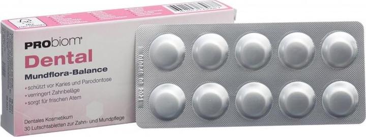 Actual product image PRObiom Dental Lozenge Blist 30 Capsules (30 x, 295.47 ml, 44 g)