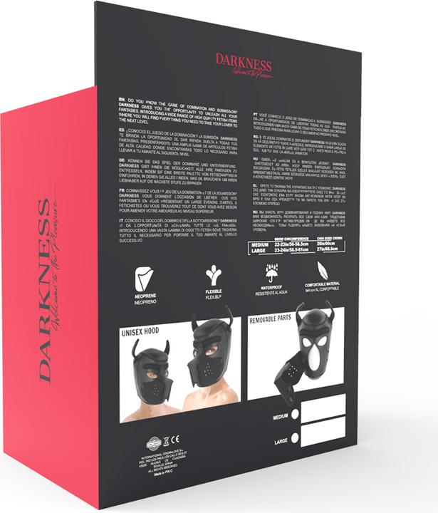 Produktbild Darkness Hundemaske "Puppy Hood" mit abnehmbarer Schnauze