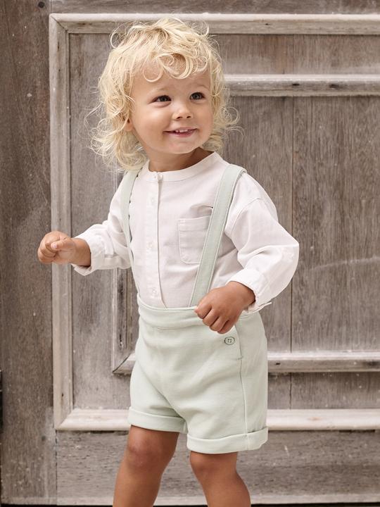 Actual product image Vertbaudet Festliches Baby-Set: Hemd & Shorts mit Trägern (62)