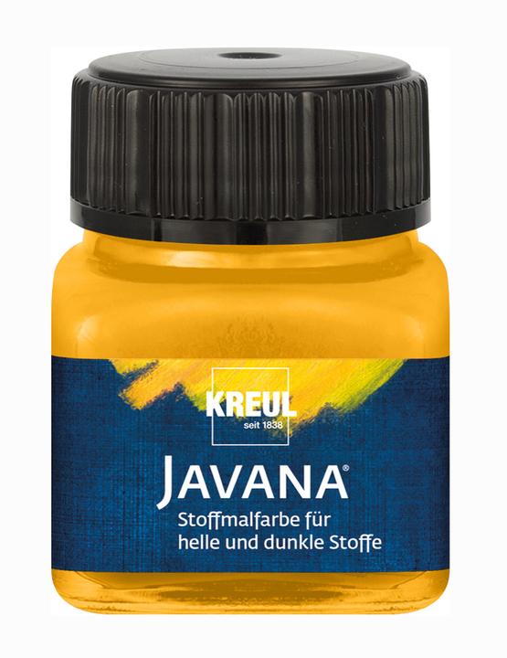 Produktbild Kreul Javana Stoffmalfarbe für helle und dunkle Stoffe, 20 ml (Goldgelb, 20 ml)