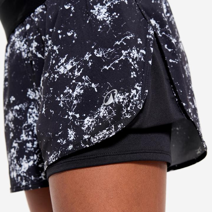 Produktbild Decathlon Shorts 2-in-1 Kinder atmungsaktiv - Print schwarz/weiss (10, 11, 12)