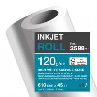 Actual product image Clairefontaine Plotter paper InkJet 2598C, 610mmx45m, 120 g/m2 (120 g/m², 4500 cm, 61 cm)