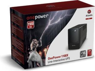 Image du produit Terre OnePower PX1100 1,1 kVA 550 W 4 prise(s) AC (1.10 VA, 550 W, Line-interactive Onduleur)