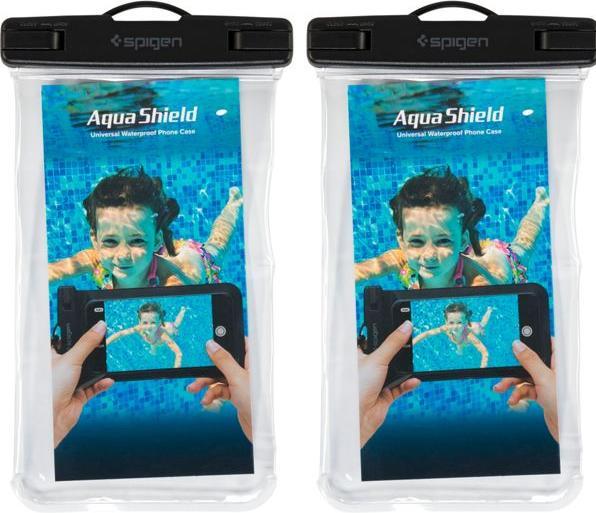 Image du produit Spigen A601 Etui étanche universel, Transparent (pack de 2) (Universel)