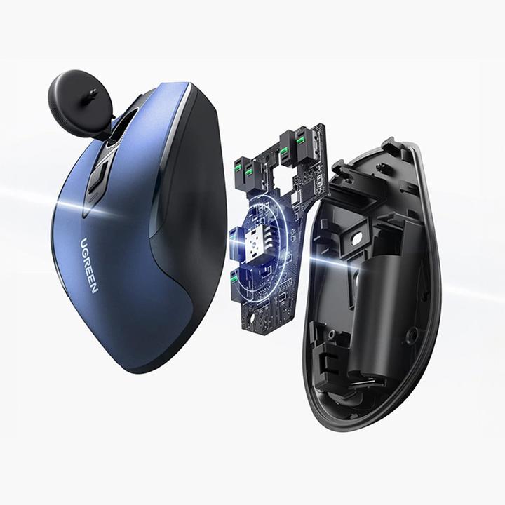 Produktbild Ugreen Bezprzewodowa mysz MU006 2.4 GHz + Bluetooth 5.0 (granatowa) (Kabellos)