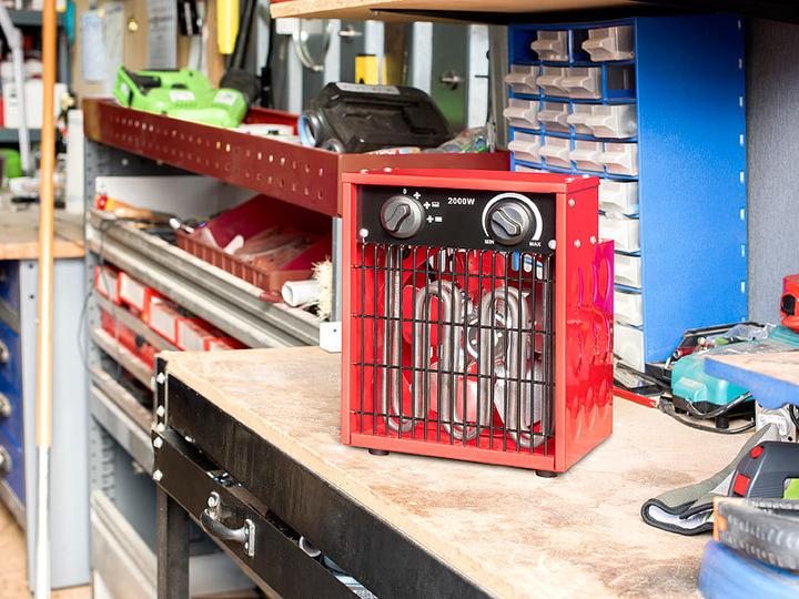 Image du produit AGT Radiateur soufflant électrique industriel professionnel avec 2 niveaux de chauffage (2000 W)