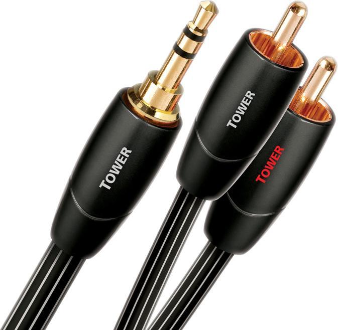 Actual product image Audioquest Tower 3.5mm naar 2x RCA Kabel - Mini Jack transition cable - 1m (1 m)