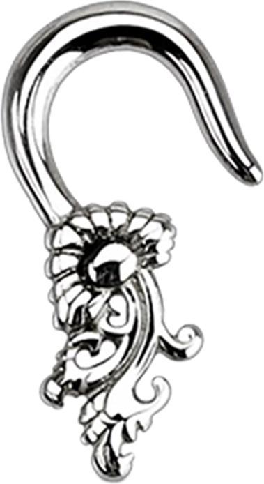 Star Piercing Ohrgewicht Haken silber Tribal Blume (ohne Messing, Chirurgenstahl 316L)