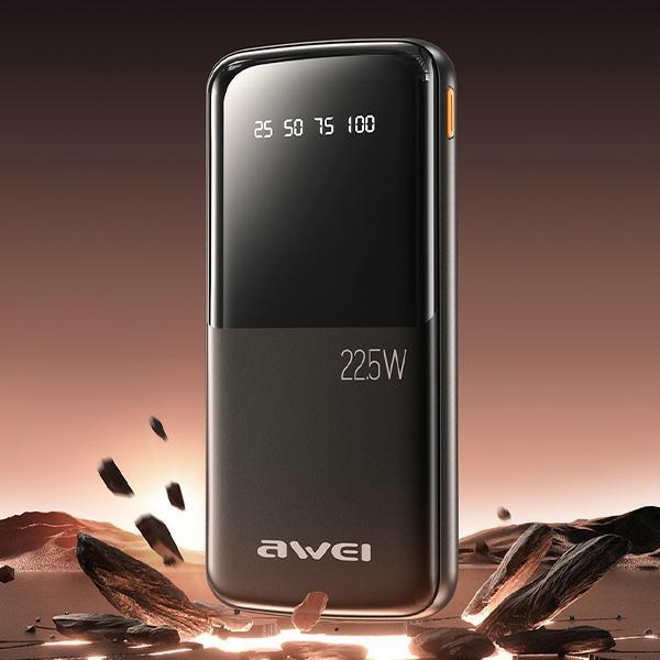 Produktbild Awei PowerBank P10K 10000 mAh 22.5W czarny/black (10000 mAh, 22 W)