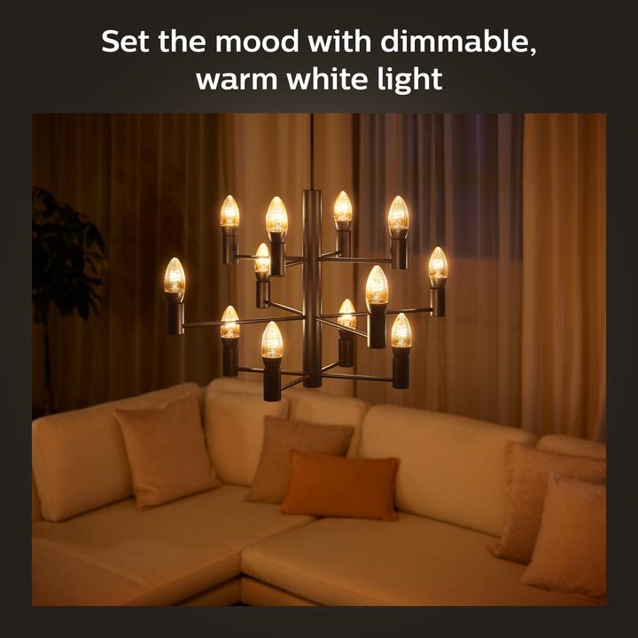 Immagine prodotto Philips Hue Tonalità di bianco (E14, 4.50 W, 300 lm, 2 x, G)