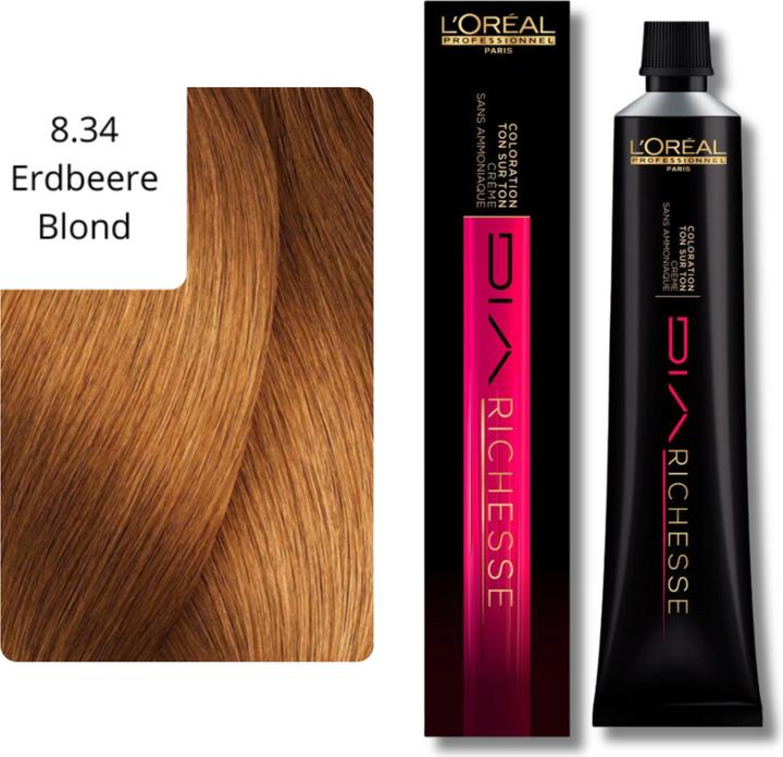 Actual product image L'Oréal Professionnel Dia Richesse (8.34 Strawberry blonde)