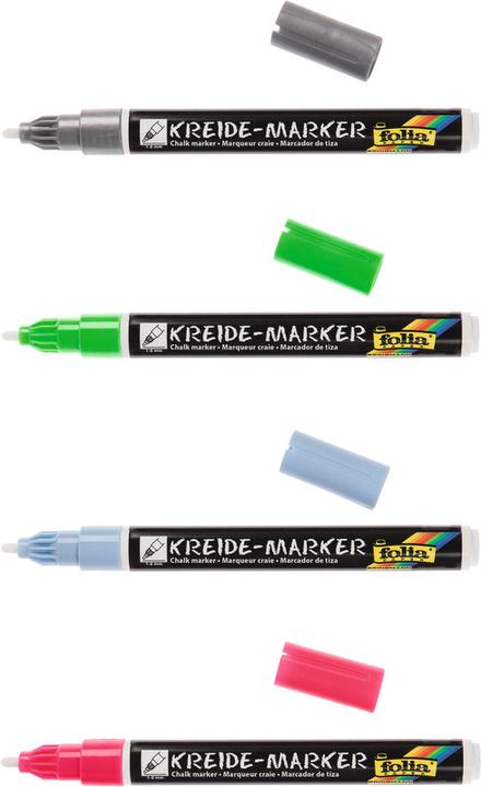 Image du produit Folia Marqueurs craie liquide (Multicolore, 2 mm, 5 x)