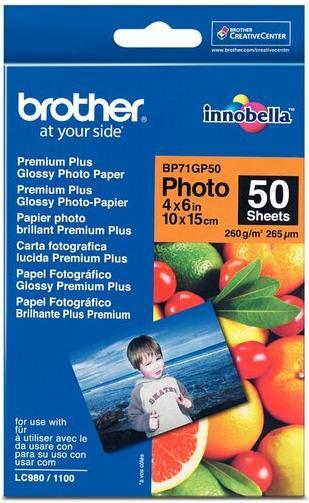 Produktbild Brother Premium Plus Glossy (260 g/m², 10 x 15 cm, 50 x)