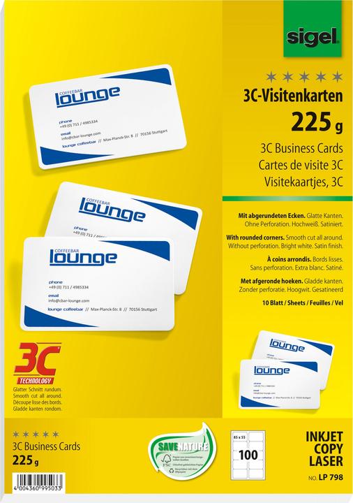 Image du produit Sigel 3c (225 g/m², 100 x, A4)