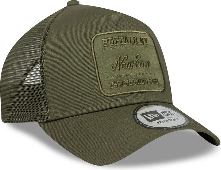 Actual product image New Era A-Frame Trucker Cap - Brand Patch Oliv (One size)