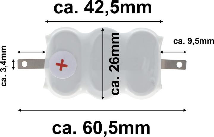 Image du produit Varta Akku 3/V200H liegende Ausführung (1 pcs, Spécifique à l'appareil, 200 mAh)