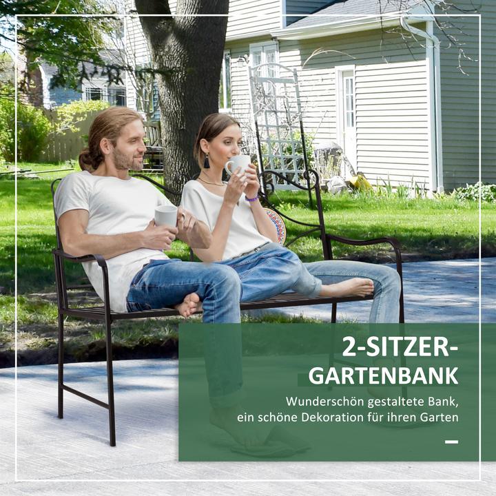 Produktbild Outsunny Gartenbank mit Rückenlehne